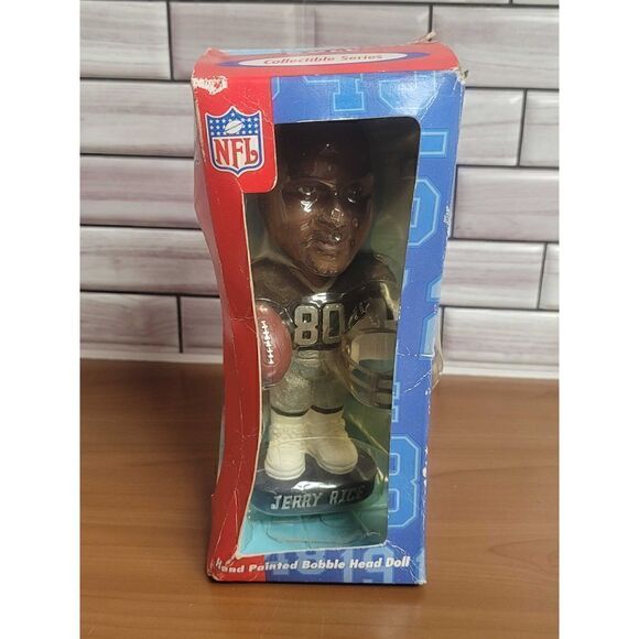 Genuine Hand Painted Bobble Head JERRY RICE #A57 - Picture 3 of 6